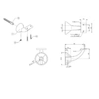 EMRO DELUXE CONCEALED CURVED TOP BRACKET 446CT - AVAILABLE IN VARIOUS FINISHES