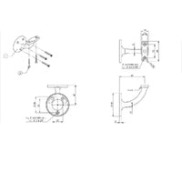 EMRO CONVENTIONAL BRACKET 25MM 448 - AVAILABLE IN VARIOUS FINISHES