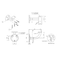 EMRO EXTENDED BRACKET 25MM 449 - AVAILABLE IN VARIOUS FINISHES