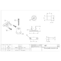 EMRO STANDARD DOOR CLIP WHITE 451WHS