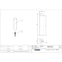 EMRO DOOR STOP 50012EPSS WALL MOUNTED 100MM POLISHED STAINLESS STEEL