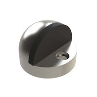 EMRO 51102 DOOR STOP HALF MOON FLOOR MOUNTED TYPE SATIN STAINLESS STEEL 12MM