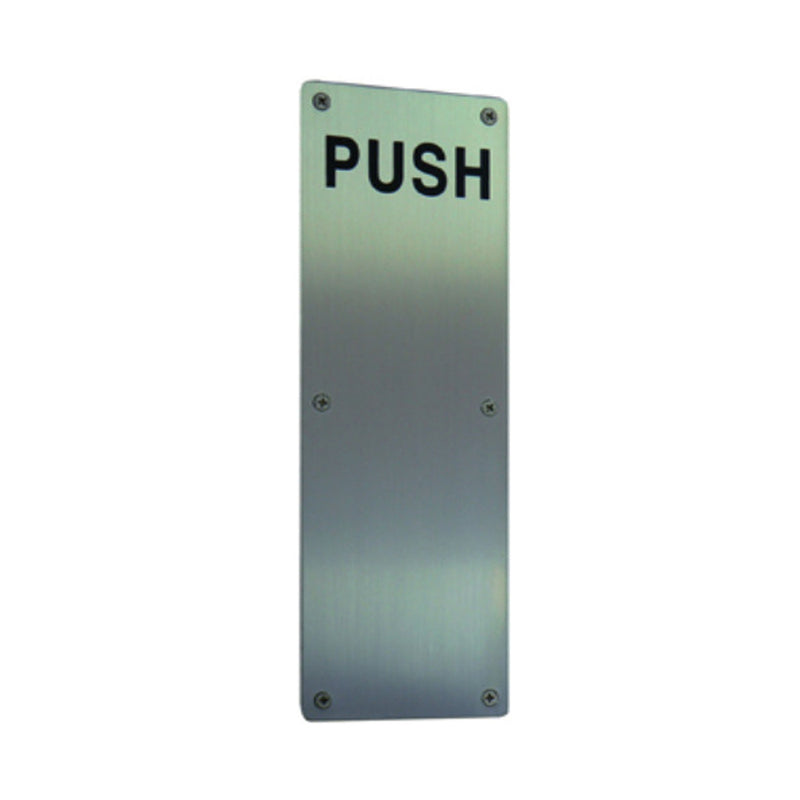 EMRO DOOR PUSH PLATE 300X100X1.5MM STAINLESS STEEL C12223