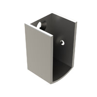 EMRO WALL MOUNTING END BRACKETS PAIR SCAEND - AVAILABLE IN CLEAR ANODISED AND WHITE POWDER COAT