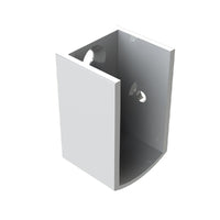 EMRO WALL MOUNTING END BRACKETS PAIR SCAEND - AVAILABLE IN CLEAR ANODISED AND WHITE POWDER COAT