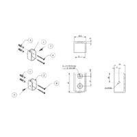 EMRO WALL MOUNTING END BRACKETS PAIR SCAEND - AVAILABLE IN CLEAR ANODISED AND WHITE POWDER COAT