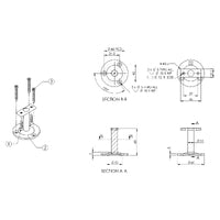 EMRO STRAIGHT EXPOSED BRACKET SS445 - AVAILABLE IN CURVED TOP AND FLAT TOP