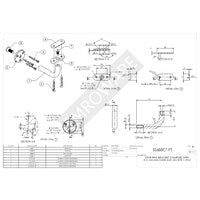 EMRO SS680CTFT COMMERCIAL STAIR RAIL BRACKET EXPOSED BASE PSS FINISH