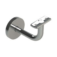 EMRO EXTENDED CONCEALED BRACKET CURVED TOP WITH COVER PLATE - AVAILABLE IN BRUSHED AND POLISHED STAINLESS STEEL FINISH