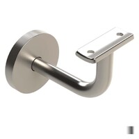 EMRO EXTENDED CONCEALED BRACKET CURVED TOP WITH COVER PLATE - AVAILABLE IN BRUSHED AND POLISHED STAINLESS STEEL FINISH