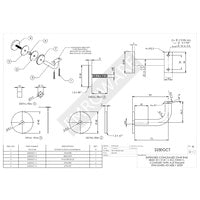 EMRO SS80GCT EXTENDED CONCEALED BRACKET FOR GLASS CURVED TOP BSS FINISH