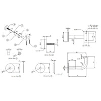 EMRO EXTENDED CONCEALED FLAT TOP BRACKET FOR GLASS 80MM EXTENSION SATIN STAINLESS STEEL SS80GFT