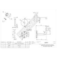 EMRO SS80NT EXTENDED CONCEALED BRACKET NO TOP WITH COVER PLATE BSS FINISH