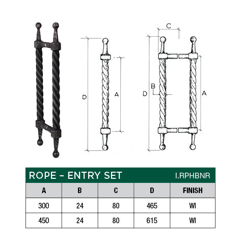 Scope “Rope” Handle Back to Back No Rose