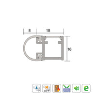 KILARGO IS7085SI COMPACT ACOUSTIC PERIMETER SEAL - AVAILABLE IN VARIOUS FINISHES AND SIZES