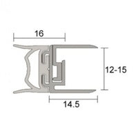 KILARGO IS7310SI ADJUSTABLE ALUMINIUM MEETING STILE FOR GLASS DOORS - AVAILABLE IN VARIOUS SIZES