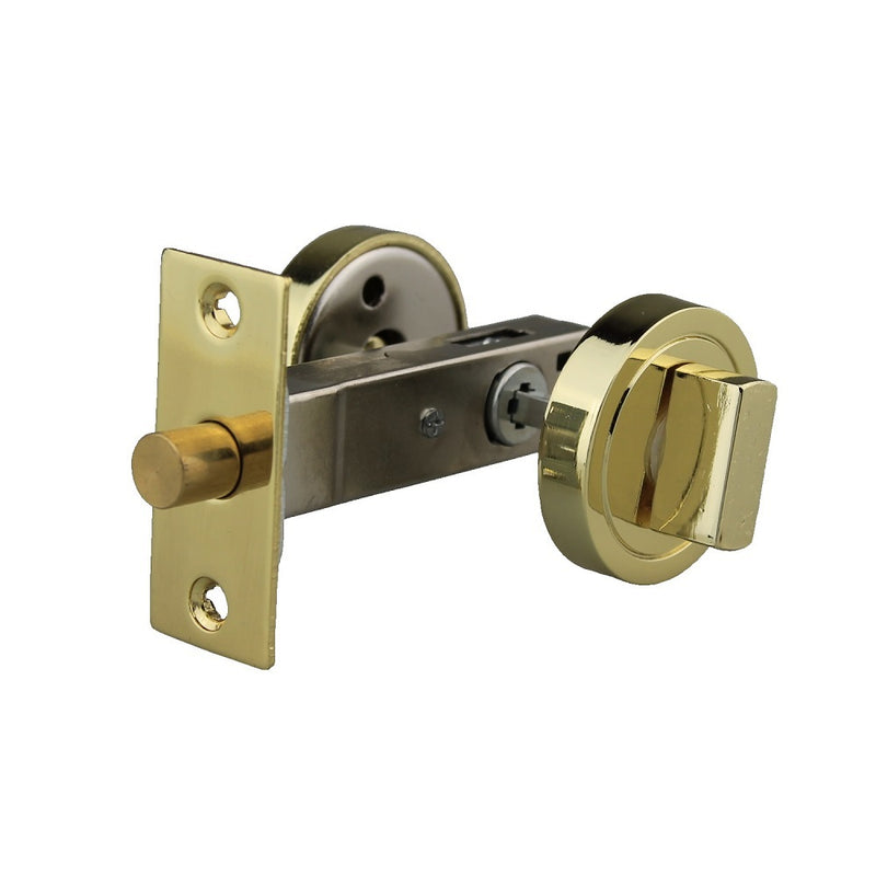 NIDUS DOOR ROUND PRIVACY SNIB TURN POLISHED BRASS BPRI-PB