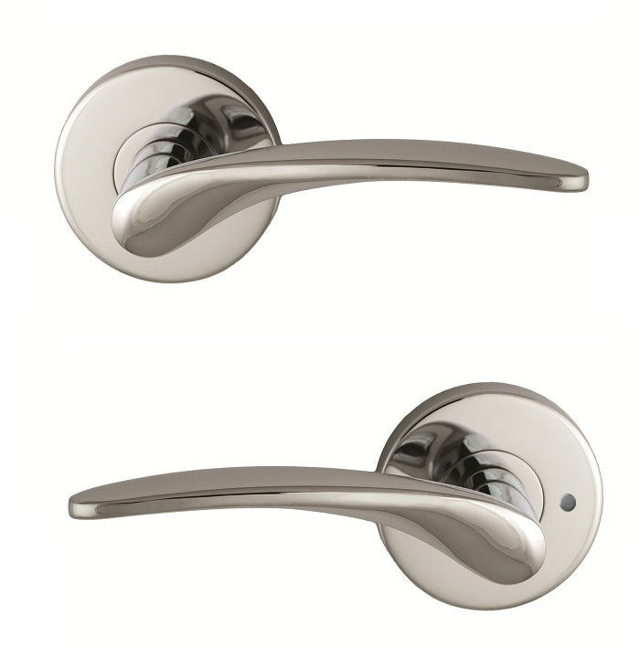 NIDUS DOOR HANDLE MEDITERRANEAN ALTRO PASSAGE LEVER SET POLISHED CHROME