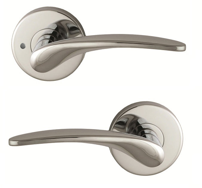 NIDUS DOOR HANDLE MEDITERRANEAN ALTRO PRIVACY LEVER SET POLISHED CHROME