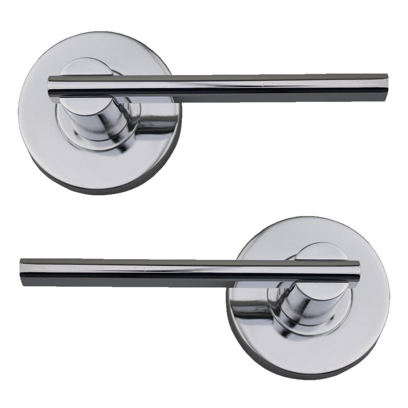 NIDUS DOOR HANDLE MEDITERRANEAN METRO PASSAGE LEVER SET POLISHED CHROME