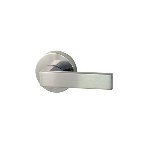 NIDUS DOOR HANDLE LONSDALE PASSAGE LEVER SET ROUND BRUSHED NICKEL