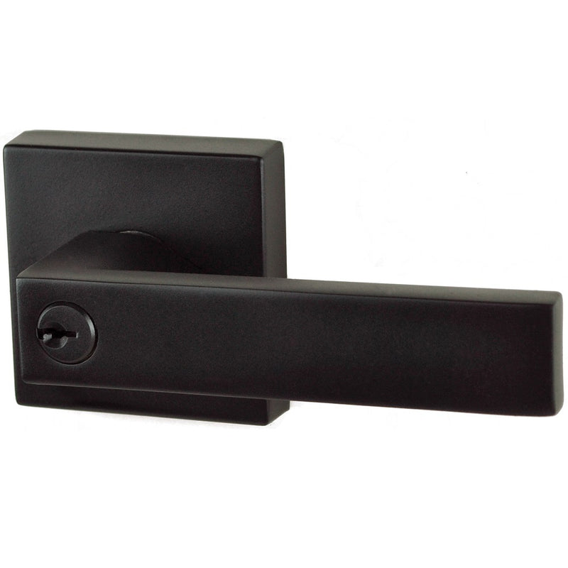 NIDUS DOOR HANDLE LONSDALE ENTRANCE LEVER SET SQUARE MATT BLACK