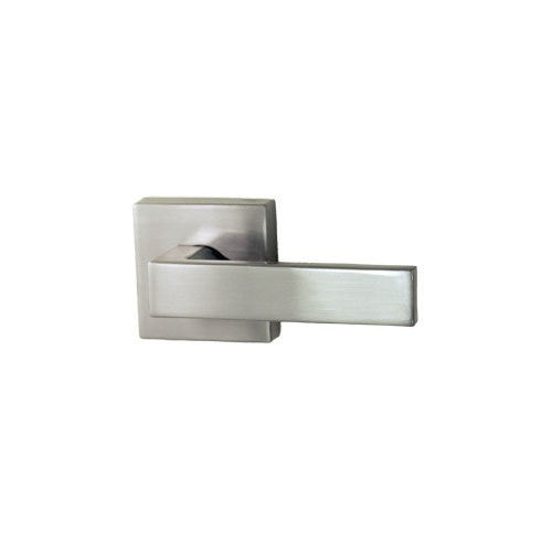 NIDUS DOOR HANDLE LONSDALE PASSAGE LEVER SET SQUARE BRUSHED NICKEL