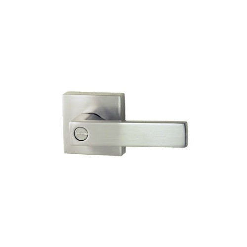 NIDUS DOOR HANDLE LONSDALE PRIVACY LEVER SET SQUARE BRUSHED NICKEL