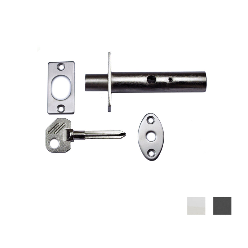 NIDUS SECURITY AUXILIARY DOOR BOLT WITH KEY - AVAILABLE IN VARIOUS FINISHES