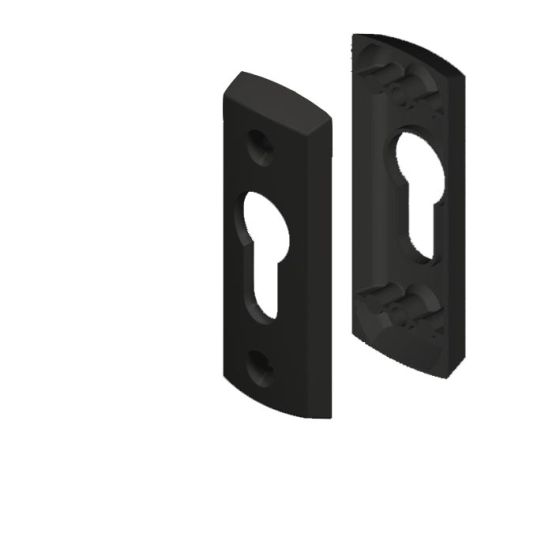 PALLADIUM BIFOLD HIGH PROFILE CYLINDER ESCUTCHEON SET Black