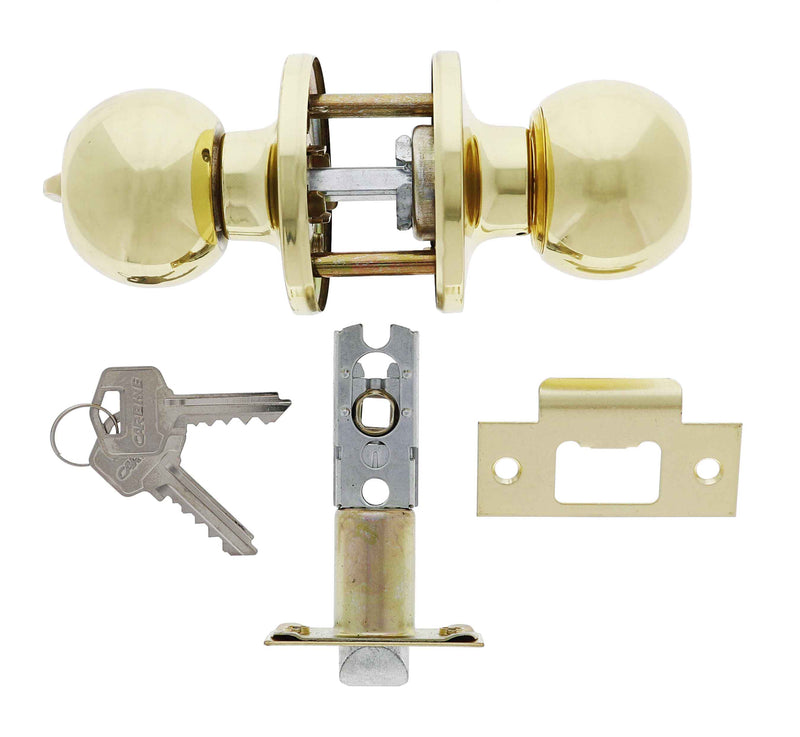 Carbine Aintree SS9000 Tiebolt Entrance set, , TES5 Keyed to Differ , Boxed, Polished Brass