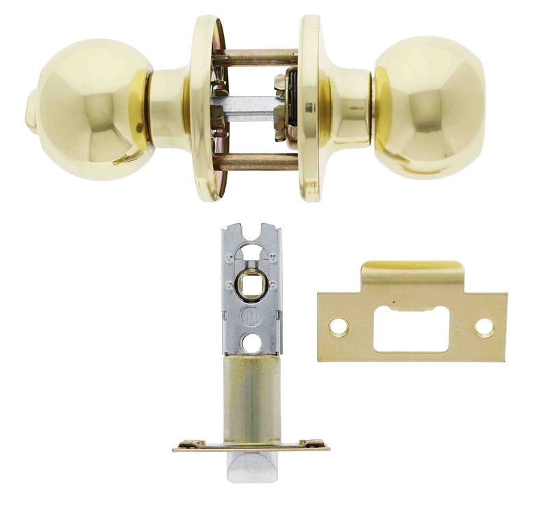 Carbine Aintree SS9000 Tiebolt Privacy set, ,   , Boxed, Polished Brass