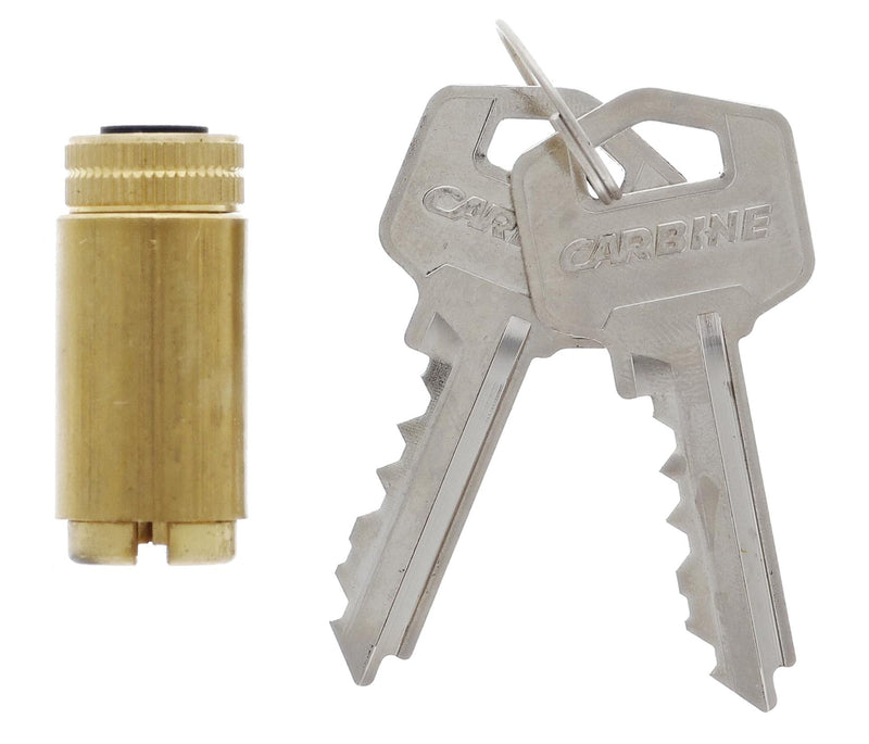 Carbine SS and SL Series Lockset Cylinder, 5 pin, Tes5 Keyed to Differ, Polished Brass