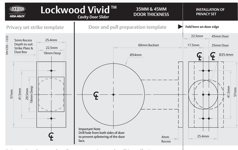 LOCKWOOD CAVITY SLIDER PRIVACY SET AVAILABLE IN VARIOUS COLORS