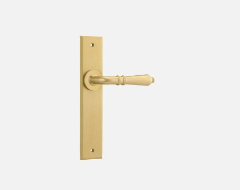 IVER SARLAT DOOR LEVER HANDLE ON CHAMFERED BACKPLATE - CUSTOMISE TO YOUR NEEDS