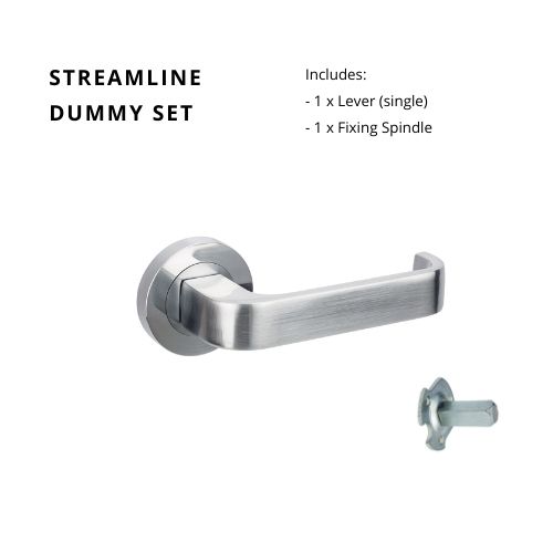 ZANDA STREAMLINE - Brushed Nickel & Satin Chrome