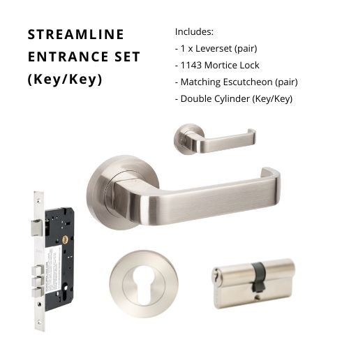 ZANDA STREAMLINE - Brushed Nickel & Satin Chrome