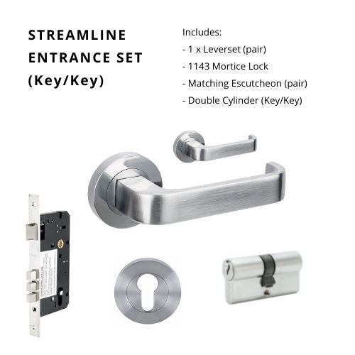 ZANDA STREAMLINE - Brushed Nickel & Satin Chrome