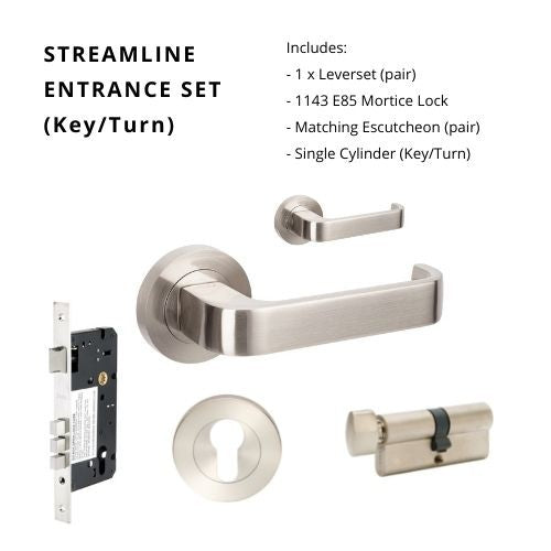 ZANDA STREAMLINE - Brushed Nickel & Satin Chrome