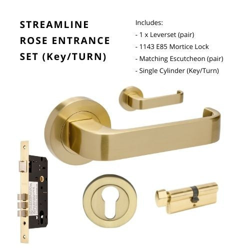 ZANDA STREAMLINE – SATIN BRASS