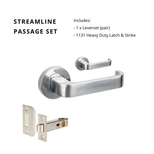 ZANDA STREAMLINE - Brushed Nickel & Satin Chrome