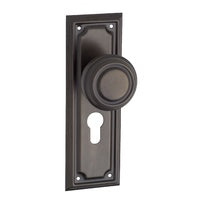 Tradco Edwardian Door Knob on Rectangular Backplate - Customise to your needs