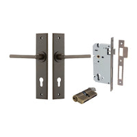 IVER BALTIMORE DOOR LEVER HANDLE ON CHAMFERED BACKPLATE - AVAILABLE IN VARIOUS FINISHES