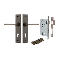 IVER BALTIMORE DOOR LEVER HANDLE ON CHAMFERED BACKPLATE - AVAILABLE IN VARIOUS FINISHES