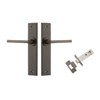 IVER BALTIMORE DOOR LEVER HANDLE ON CHAMFERED BACKPLATE - AVAILABLE IN VARIOUS FINISHES