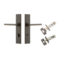 IVER BALTIMORE DOOR LEVER HANDLE ON CHAMFERED BACKPLATE - AVAILABLE IN VARIOUS FINISHES