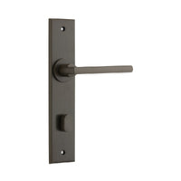 IVER BALTIMORE DOOR LEVER HANDLE ON CHAMFERED BACKPLATE - AVAILABLE IN VARIOUS FINISHES