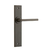 IVER BALTIMORE DOOR LEVER HANDLE ON CHAMFERED BACKPLATE - AVAILABLE IN VARIOUS FINISHES