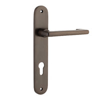 IVER BALTIMORE RETURN DOOR LEVER HANDLE ON OVAL BACKPLATE - CUSTOMISE TO YOUR NEEDS