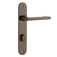 IVER BALTIMORE RETURN DOOR LEVER HANDLE ON OVAL BACKPLATE - CUSTOMISE TO YOUR NEEDS